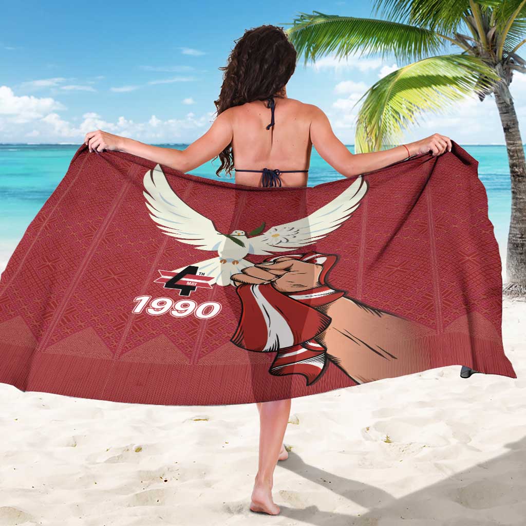 Latvia Restoration of Independence Day Sarong Latvija 4th May with Dove