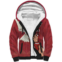 Latvia Restoration of Independence Day Sherpa Hoodie Latvija 4th May with Dove
