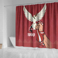 Latvia Restoration of Independence Day Shower Curtain Latvija 4th May with Dove