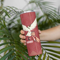 Latvia Restoration of Independence Day Skinny Tumbler Latvija 4th May with Dove