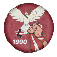 Latvia Restoration of Independence Day Spare Tire Cover Latvija 4th May with Dove