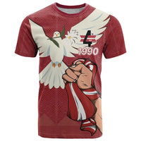 Latvia Restoration of Independence Day T Shirt Latvija 4th May with Dove