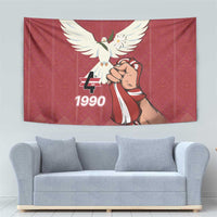 Latvia Restoration of Independence Day Tapestry Latvija 4th May with Dove