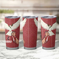 Latvia Restoration of Independence Day Tumbler Cup Latvija 4th May with Dove