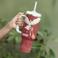 Latvia Restoration of Independence Day Tumbler With Handle Latvija 4th May with Dove