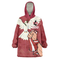 Latvia Restoration of Independence Day Wearable Blanket Hoodie Latvija 4th May with Dove