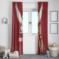 Latvia Restoration of Independence Day Window Curtain Latvija 4th May with Dove