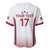Latvia Basketball Custom Baseball Jersey White Latvian Pattern