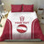 Latvia Basketball Custom Bedding Set White Latvian Pattern