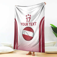 Latvia Basketball Custom Blanket White Latvian Pattern