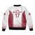 Latvia Basketball Custom Bomber Jacket White Latvian Pattern