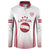 Latvia Basketball Custom Button Sweatshirt White Latvian Pattern