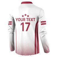 Latvia Basketball Custom Button Sweatshirt White Latvian Pattern