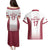 Latvia Basketball Custom Couples Matching Puletasi and Hawaiian Shirt White Latvian Pattern