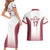 Latvia Basketball Custom Couples Matching Short Sleeve Bodycon Dress and Hawaiian Shirt White Latvian Pattern