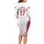 Latvia Basketball Custom Family Matching Long Sleeve Bodycon Dress and Hawaiian Shirt White Latvian Pattern