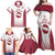 Latvia Basketball Custom Family Matching Off Shoulder Maxi Dress and Hawaiian Shirt White Latvian Pattern