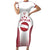 Latvia Basketball Custom Family Matching Short Sleeve Bodycon Dress and Hawaiian Shirt White Latvian Pattern