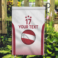 Latvia Basketball Custom Garden Flag White Latvian Pattern