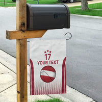 Latvia Basketball Custom Garden Flag White Latvian Pattern