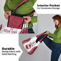 Latvia Basketball Custom Grocery Bag White Latvian Pattern