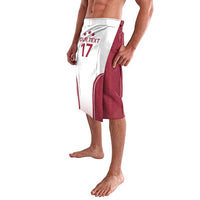 Latvia Basketball Custom Lavalava White Latvian Pattern