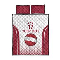 Latvia Basketball Custom Quilt Bed Set White Latvian Pattern