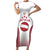 Latvia Basketball Custom Short Sleeve Bodycon Dress White Latvian Pattern