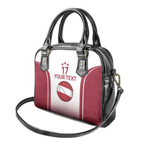 Latvia Basketball Custom Shoulder Handbag White Latvian Pattern