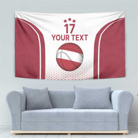 Latvia Basketball Custom Tapestry White Latvian Pattern
