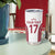 Latvia Basketball Custom Tumbler Cup White Latvian Pattern
