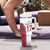 Latvia Basketball Custom Tumbler With Handle White Latvian Pattern