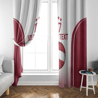 Latvia Basketball Custom Window Curtain White Latvian Pattern