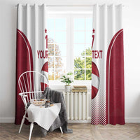 Latvia Basketball Custom Window Curtain White Latvian Pattern