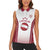 Latvia Basketball Custom Women Sleeveless Polo Shirt White Latvian Pattern