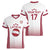 Latvia Basketball Custom Women V-Neck T-Shirt White Latvian Pattern