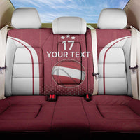 Latvia Basketball Custom Back Car Seat Cover Red Latvian Pattern