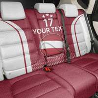 Latvia Basketball Custom Back Car Seat Cover Red Latvian Pattern