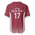 Latvia Basketball Custom Baseball Jersey Red Latvian Pattern