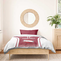 Latvia Basketball Custom Bedding Set Red Latvian Pattern