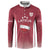 Latvia Basketball Custom Button Sweatshirt Red Latvian Pattern