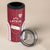 Latvia Basketball Custom 4 in 1 Can Cooler Tumbler Red Latvian Pattern