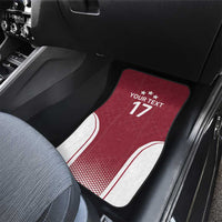 Latvia Basketball Custom Car Mats Red Latvian Pattern