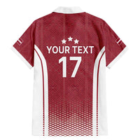 Latvia Basketball Custom Family Matching Mermaid Dress and Hawaiian Shirt Red Latvian Pattern