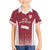 Latvia Basketball Custom Family Matching Off The Shoulder Long Sleeve Dress and Hawaiian Shirt Red Latvian Pattern