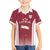 Latvia Basketball Custom Family Matching Short Sleeve Bodycon Dress and Hawaiian Shirt Red Latvian Pattern