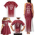 Latvia Basketball Custom Family Matching Tank Maxi Dress and Hawaiian Shirt Red Latvian Pattern