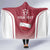 Latvia Basketball Custom Hooded Blanket Red Latvian Pattern