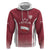 Latvia Basketball Custom Hoodie Red Latvian Pattern