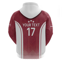 Latvia Basketball Custom Hoodie Red Latvian Pattern